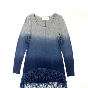 Vintage Havana ombré long sleeve light wait sweater/top